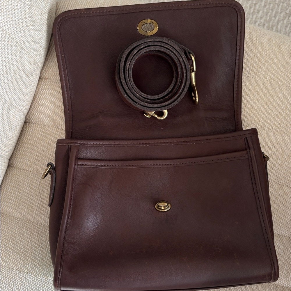 Vintage Coach Court Brown Satchel Bag 9870 - Picture 14 of 15